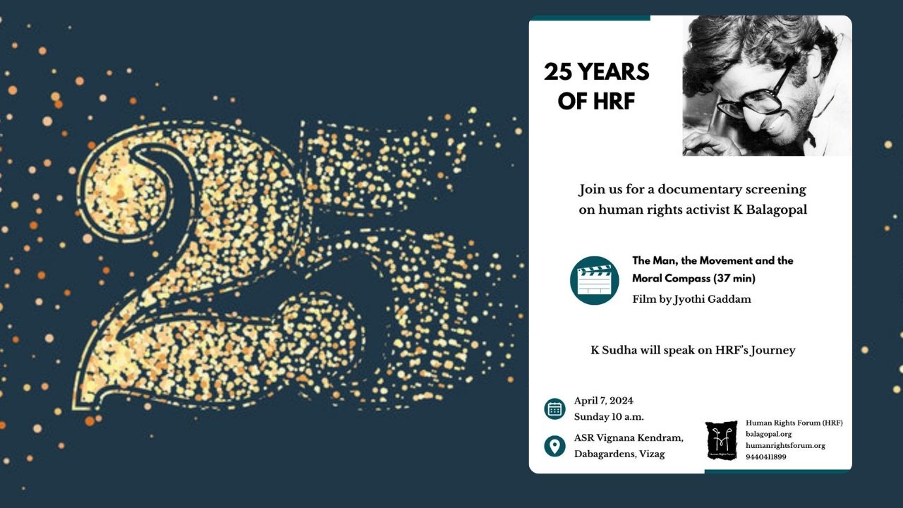 25 Years of Human Rights Forum’s Journey – K Sudha