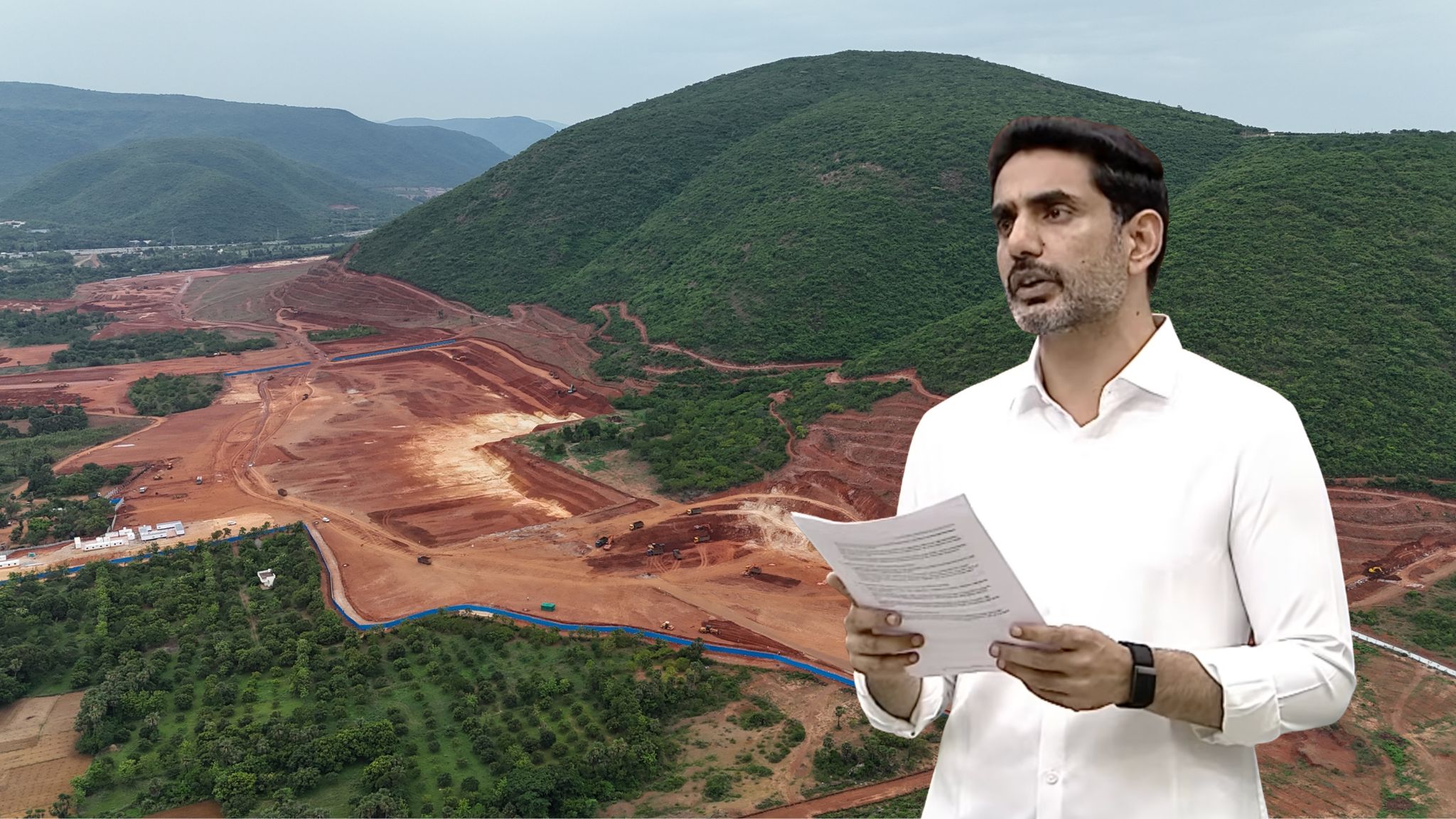 Tarluavada Pedda Chukka Konda being destroyed for Data Center